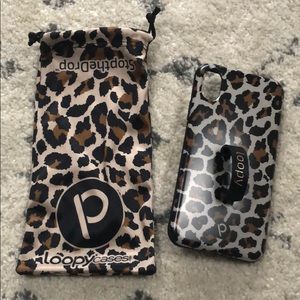 NWOT Matte Leopard Loopy iPhone X/Xs Case